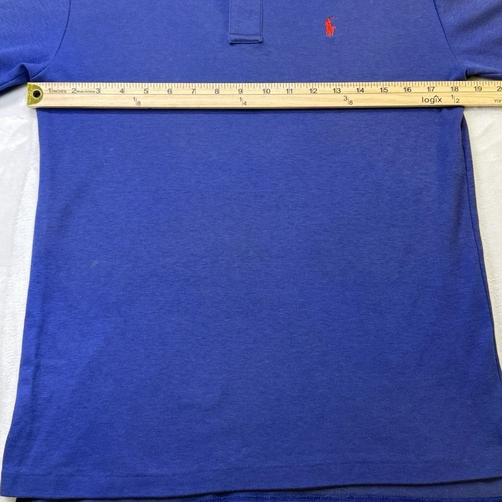 VINTAGE 70's 80's Ralph Lauren Polo Shirt Mens Medium Short Sleeve Blue Pony‎